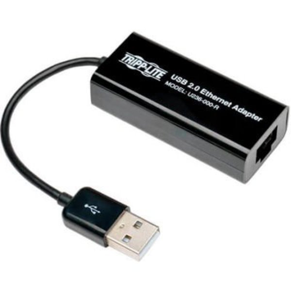 Tripp Lite Tripp Lite USB 2.0 Ethernet NIC Adapter, 10/100 Mbps, Black U236-000-R